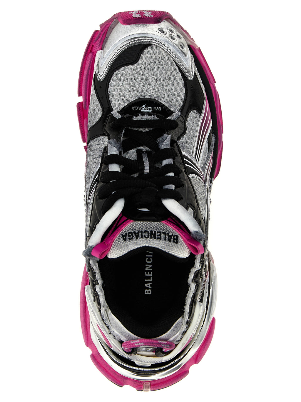 Chaussures de sport Balenciaga multicolores en polyéthylène, baskets athlétiques modernes avec design coloré et tendance.