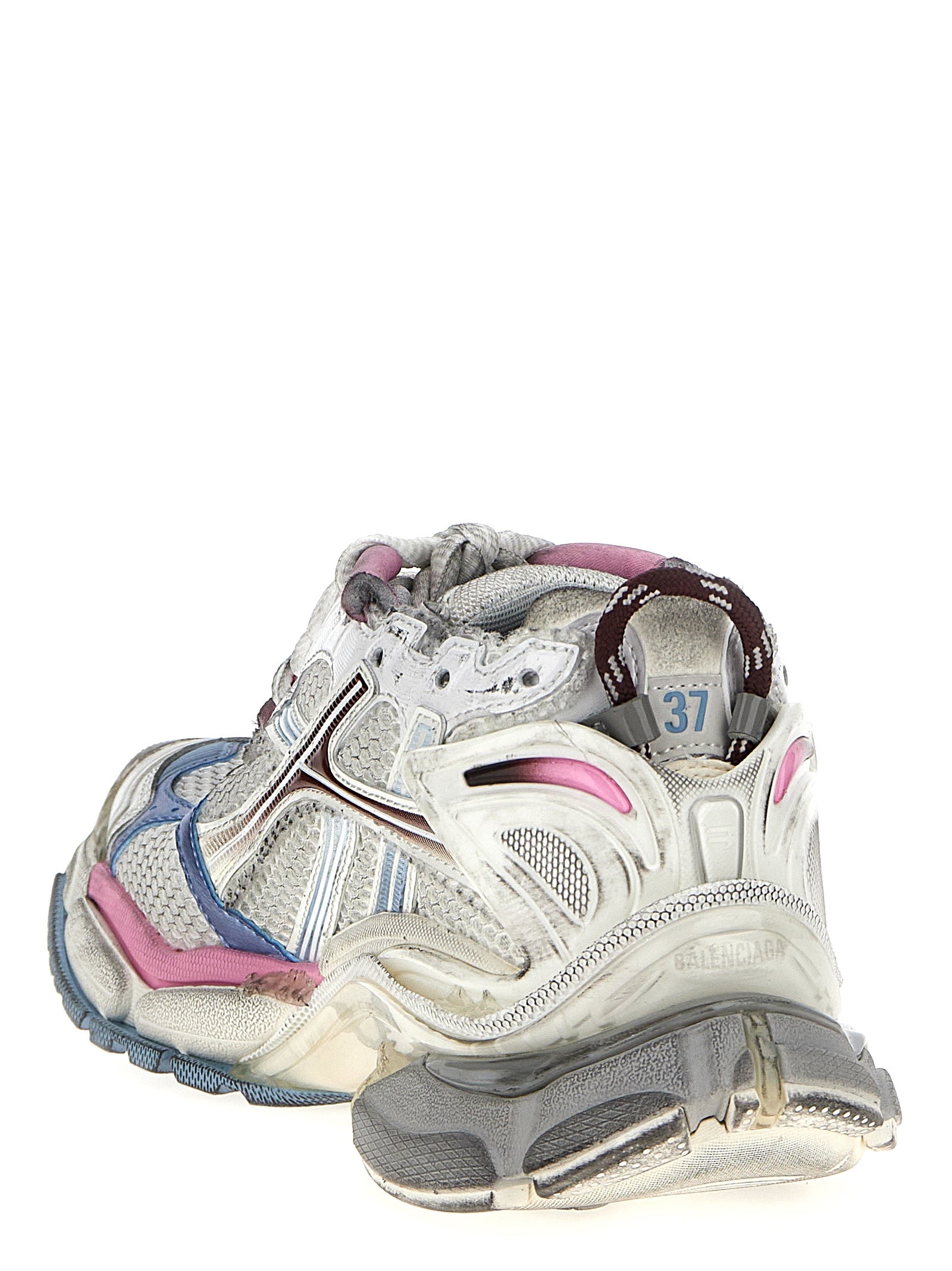 Chaussures de sport Balenciaga multicolores en polyéthylène, baskets athlétiques modernes et colorées.