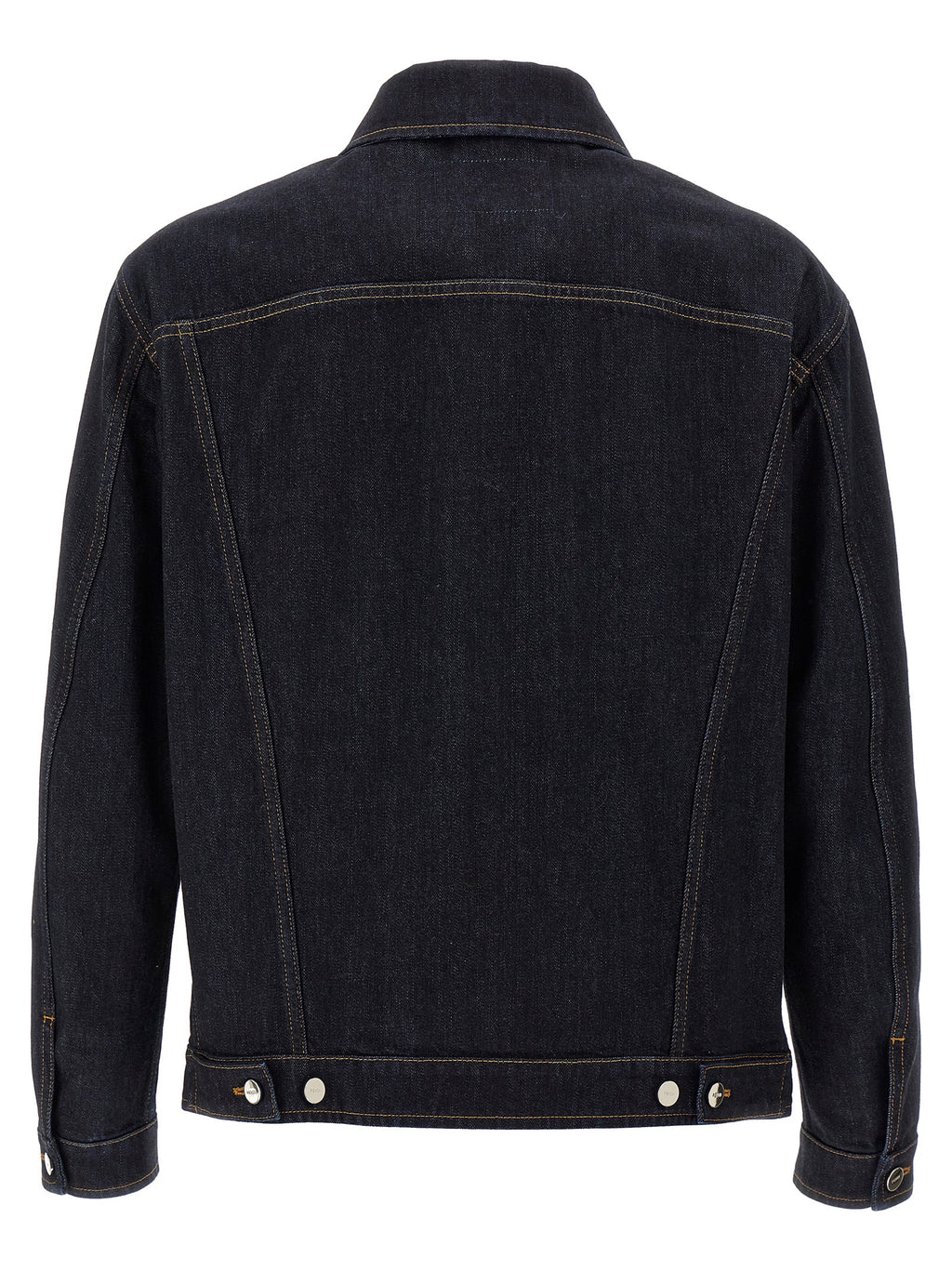 Veste en jean en coton bleu de la marque Fendi, coupe classique avec détails tendance.