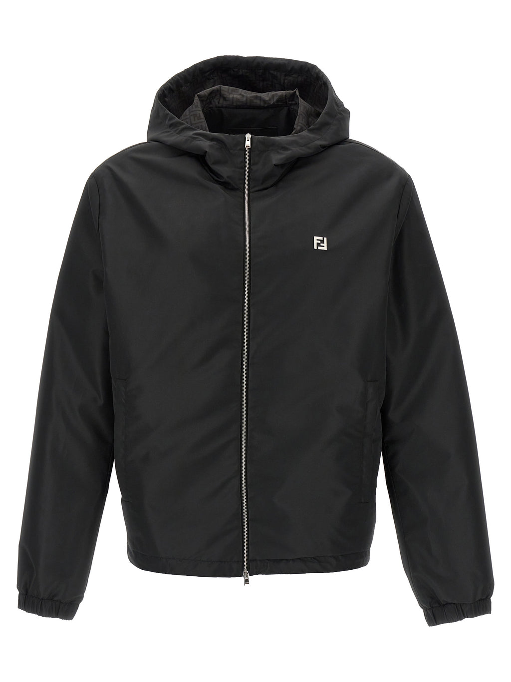 Fendi Schwarze Shell-Jacke aus Polyester