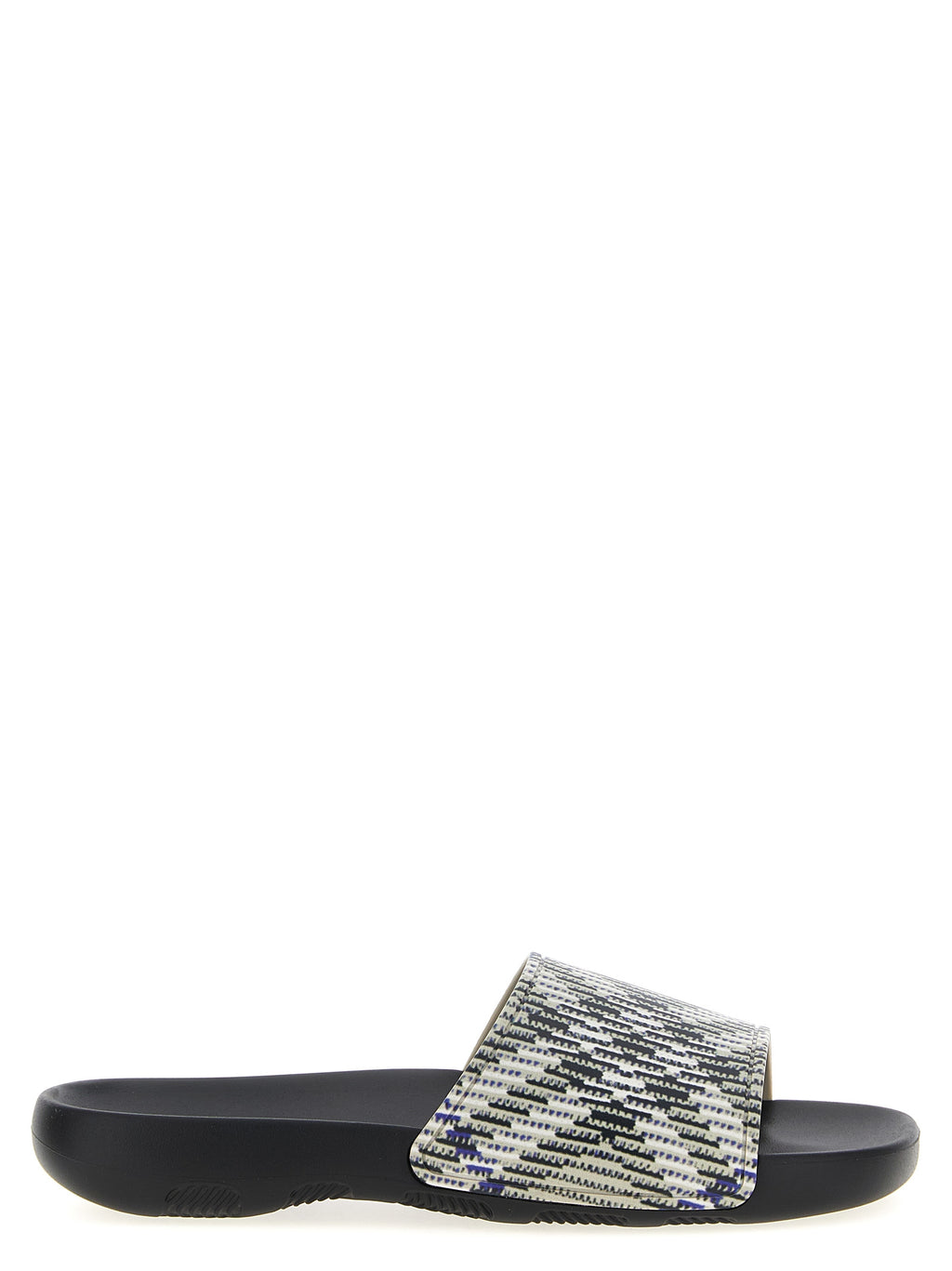 Sandales multicolores en polyuréthane de Burberry, avec design élégant et logo visible, parfaites pour un style sophistiqué.
