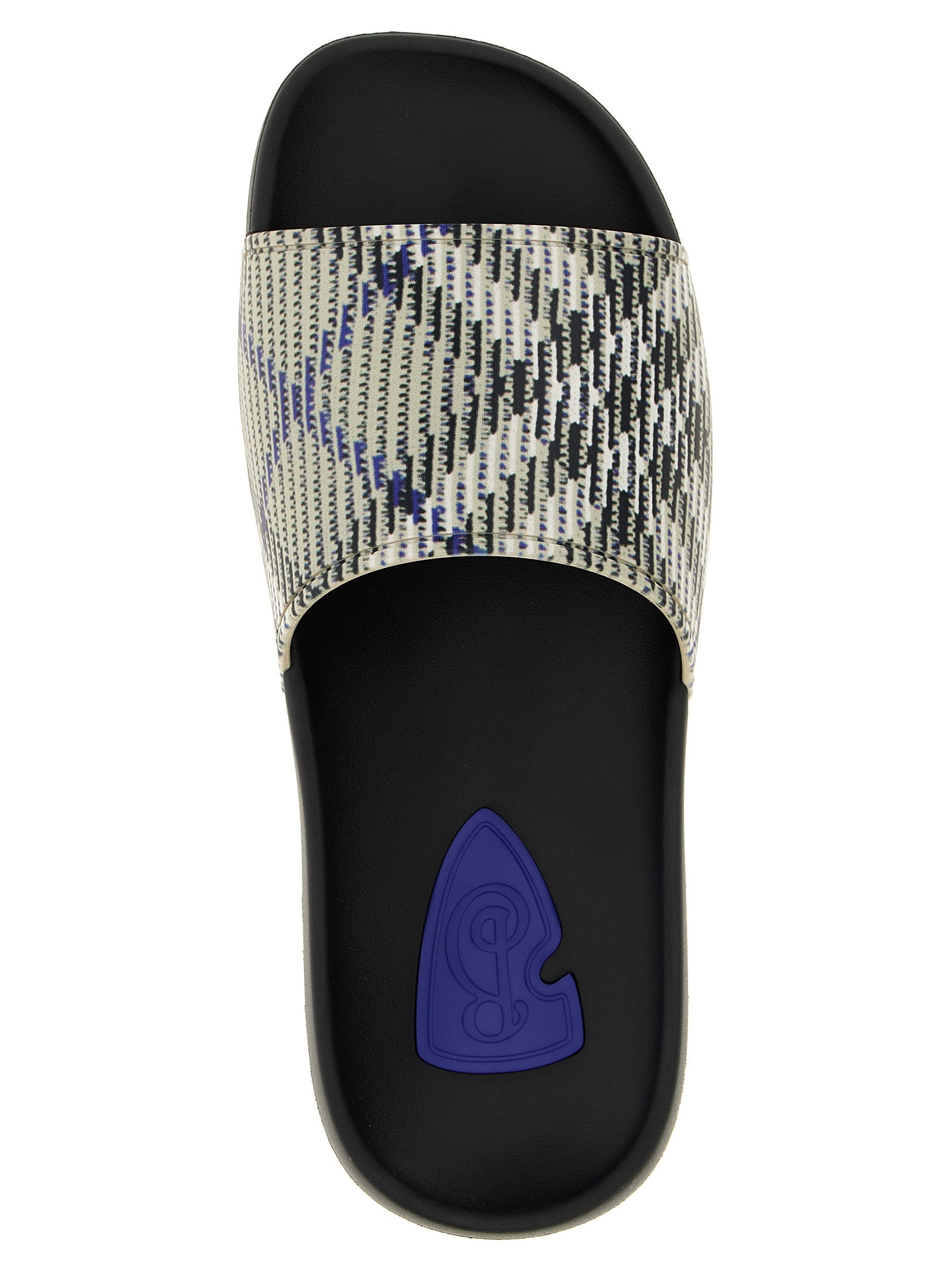Sandales multicolores en polyuréthane de la marque Burberry, avec design élégant et confortable.