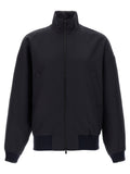 Veste longue en laine vierge bleue Fear Of God, style élégant et moderne, vue de face avec col et boutons visibles.