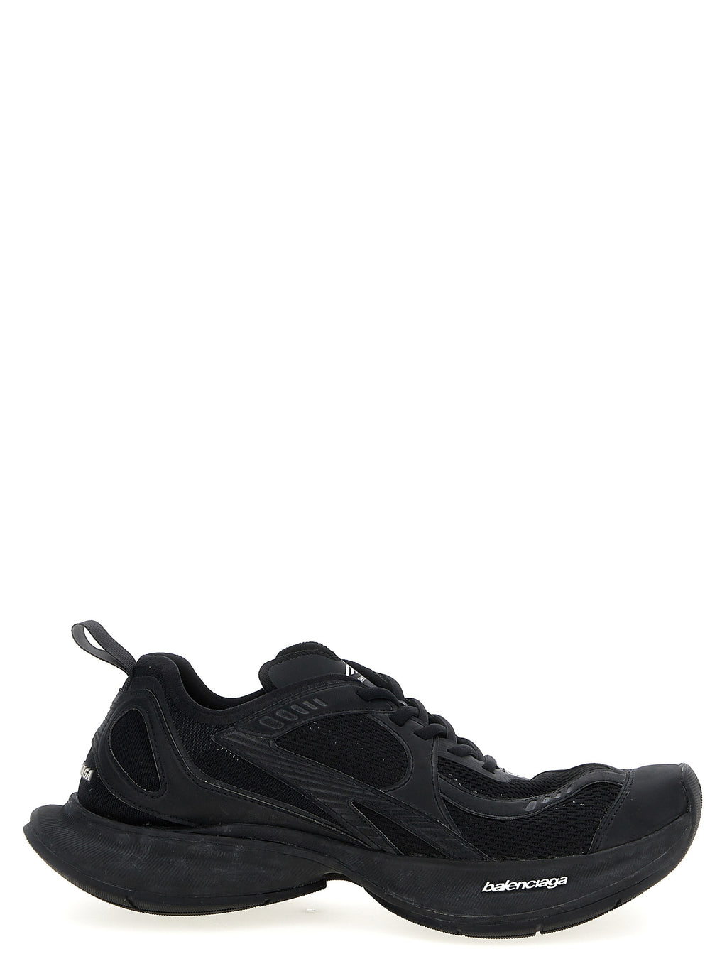 Basketball Balenciaga en polyester noir, sneakers de sport élégantes avec design moderne et semelle robuste.
