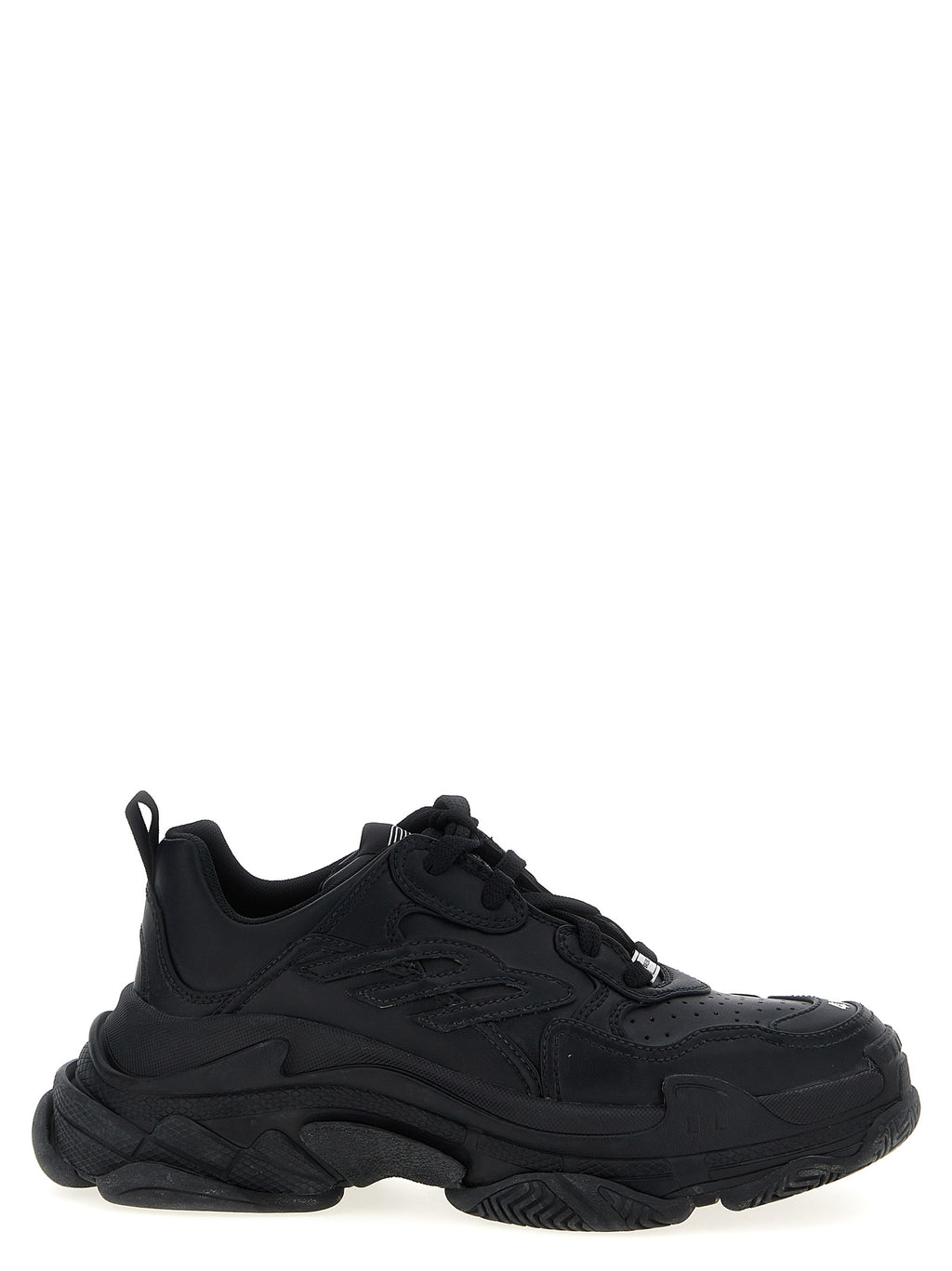 Chaussures de sport Balenciaga en polyéthylène noir, baskets athlétiques modernes avec design épuré.