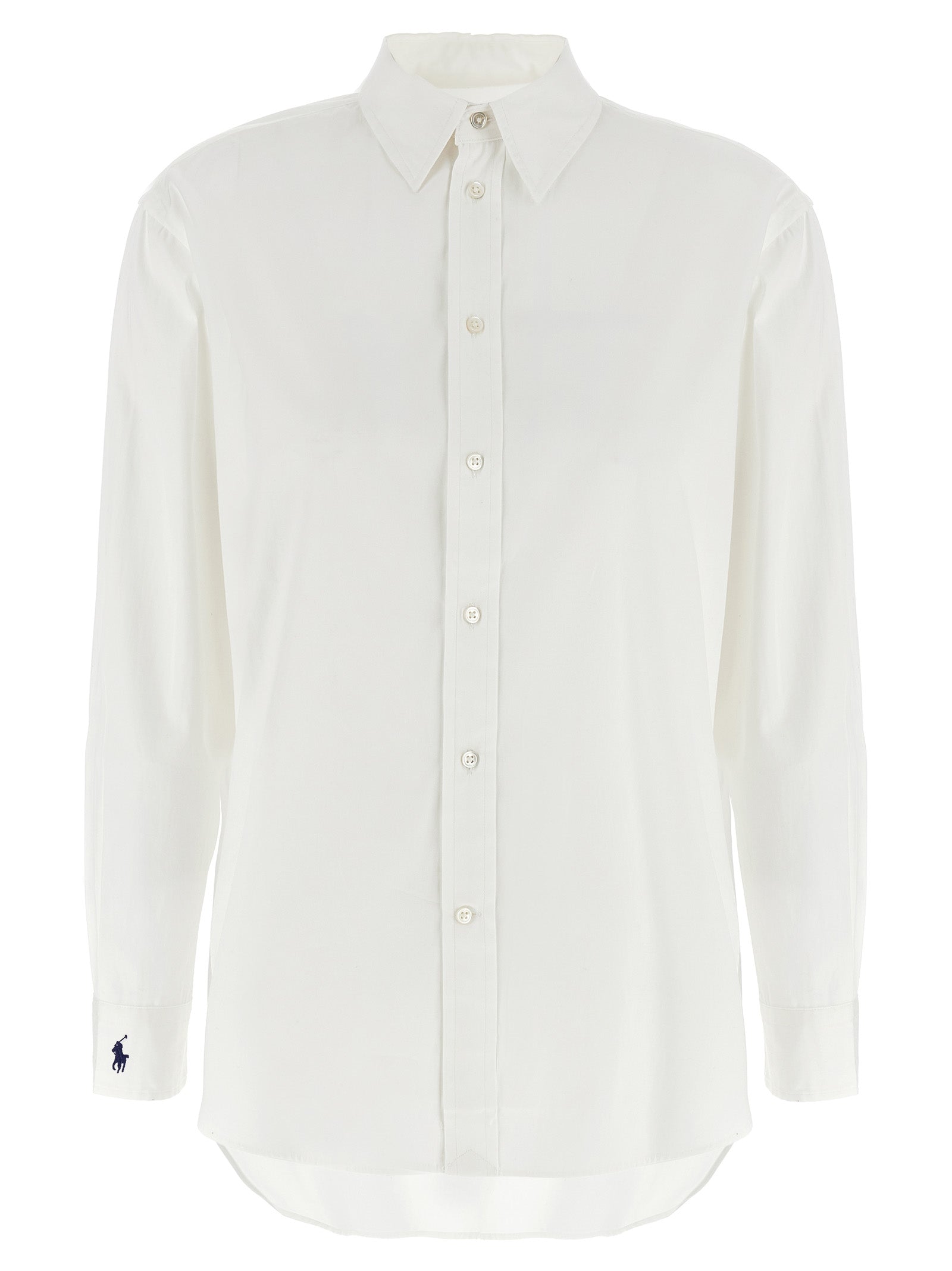 Chemise en coton blanc Polo Ralph Lauren, coupe classique avec col et boutons, idéale pour un look élégant et décontracté.