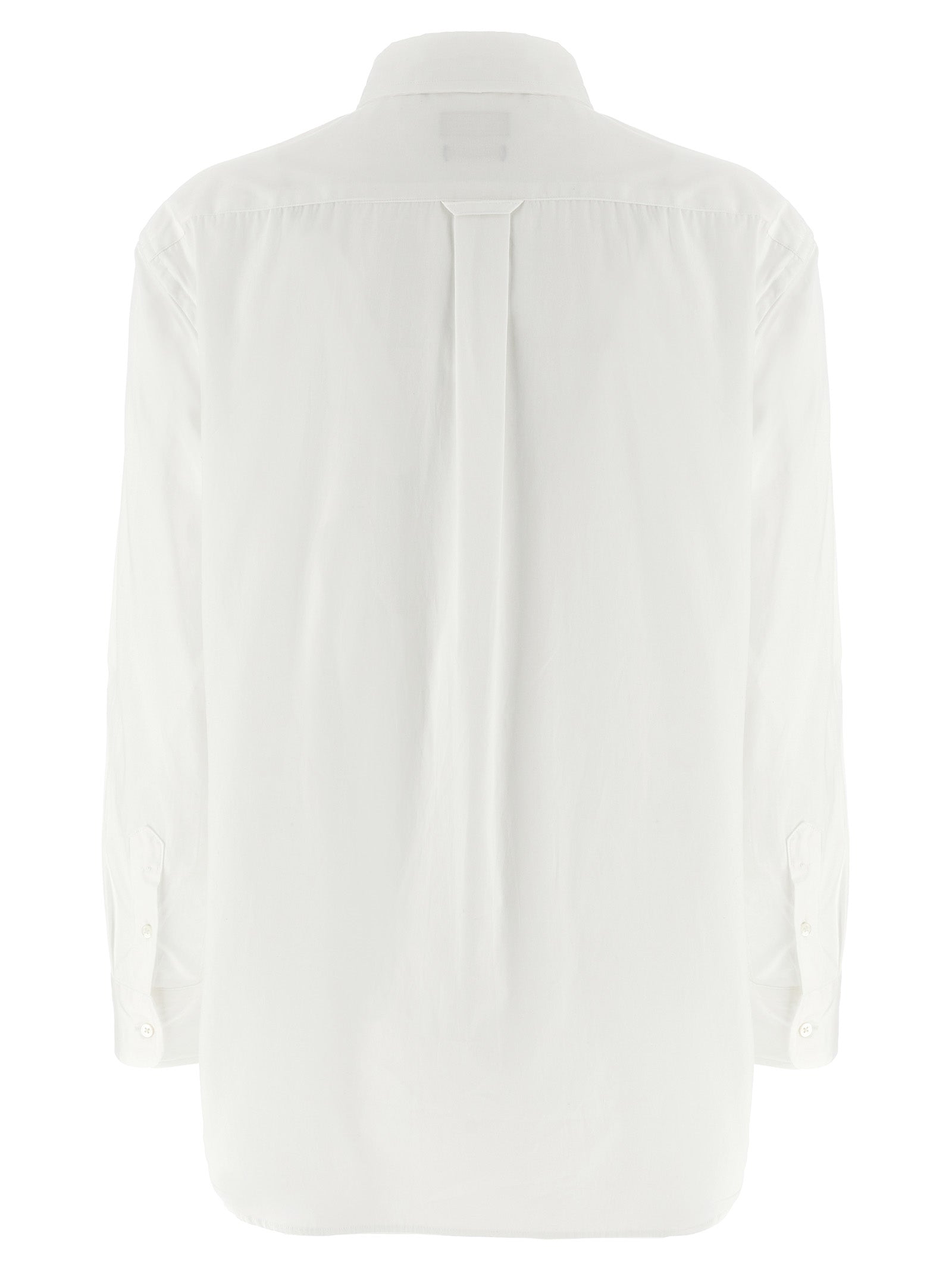 Chemise en coton blanche Polo Ralph Lauren, coupe classique, avec col et boutons, vue de face.