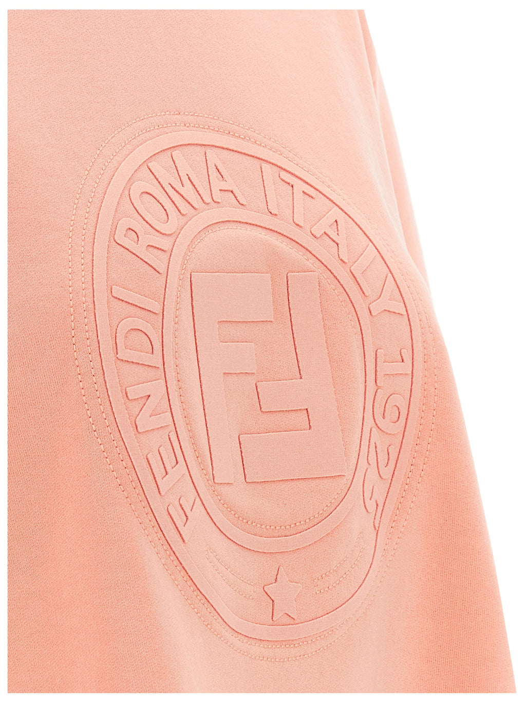 Sweat-shirt en coton multicolore de Fendi, avec logo et design coloré, porté en style décontracté.