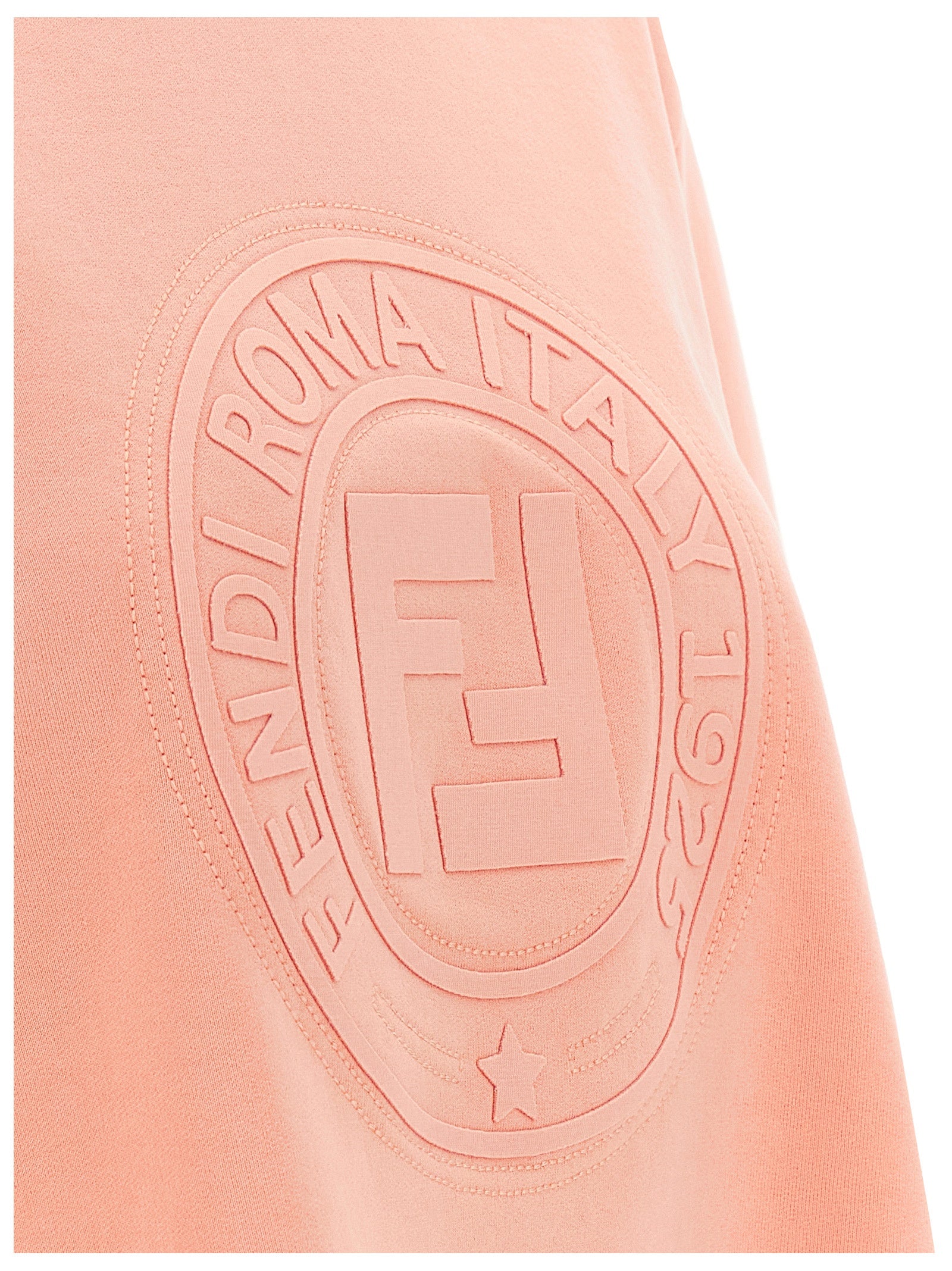 Sweat-shirt en coton multicolore de Fendi, avec logo et design coloré, porté en style décontracté.