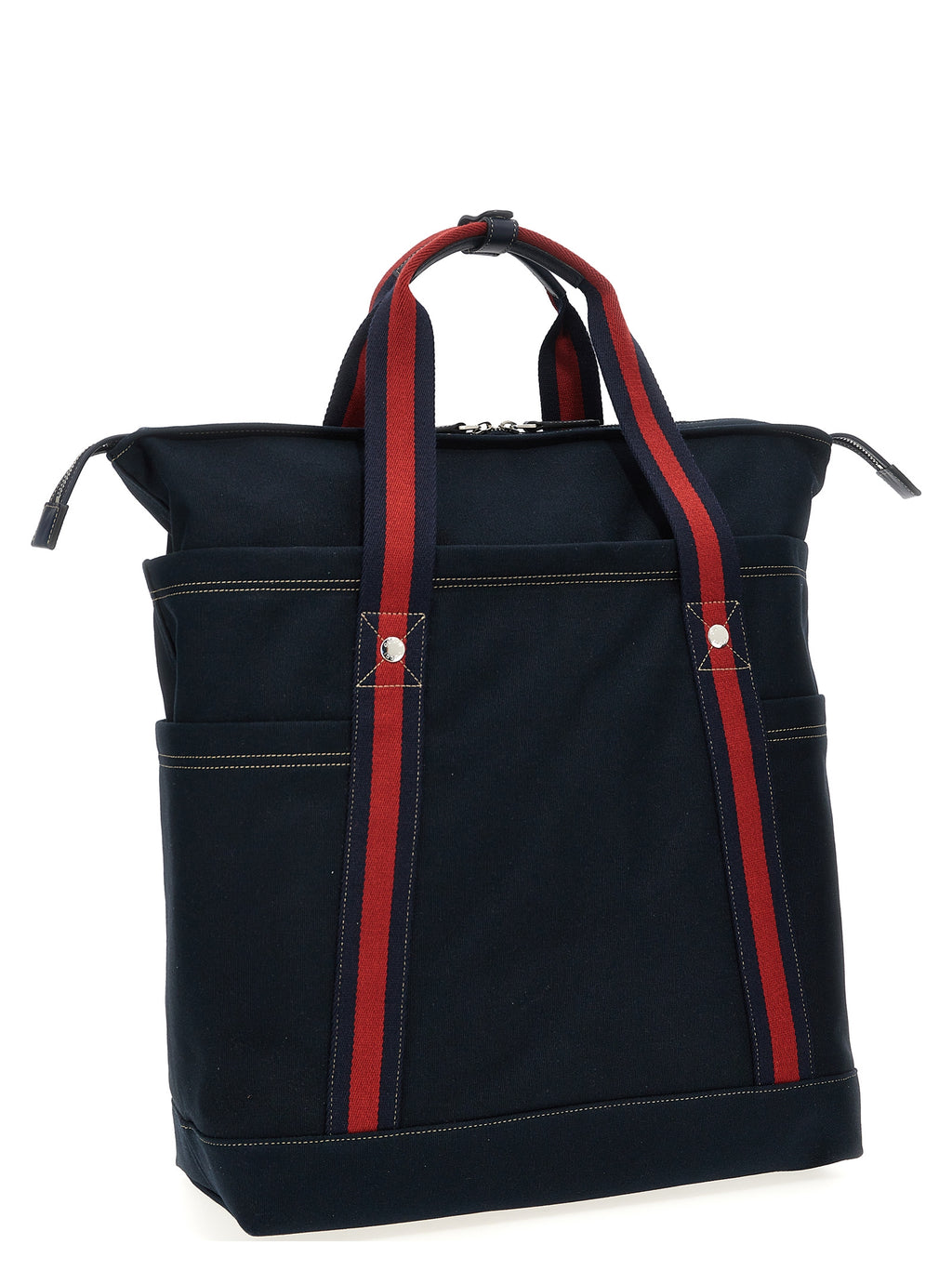 Sac cabas en coton bleu de Gucci, avec logo emblématique, style élégant et pratique pour un usage quotidien.