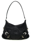 Sac à épaule en cuir d'agneau noir de Givenchy, avec détails élégants et finition sophistiquée.