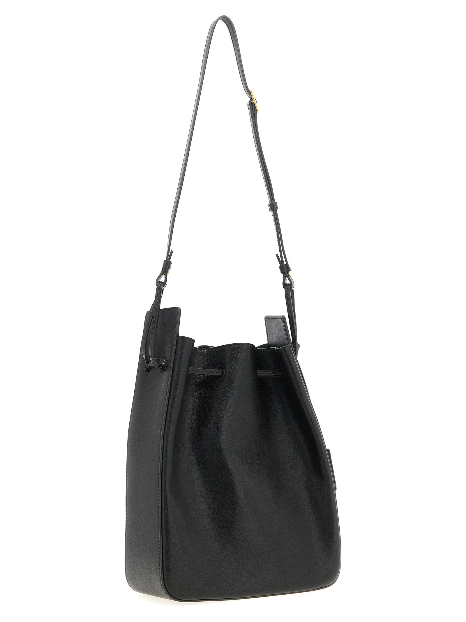 Sac bandoulière Saint Laurent en cuir bicolore pour femme, style élégant et moderne, avec détails en cuir lisse et finition soignée.