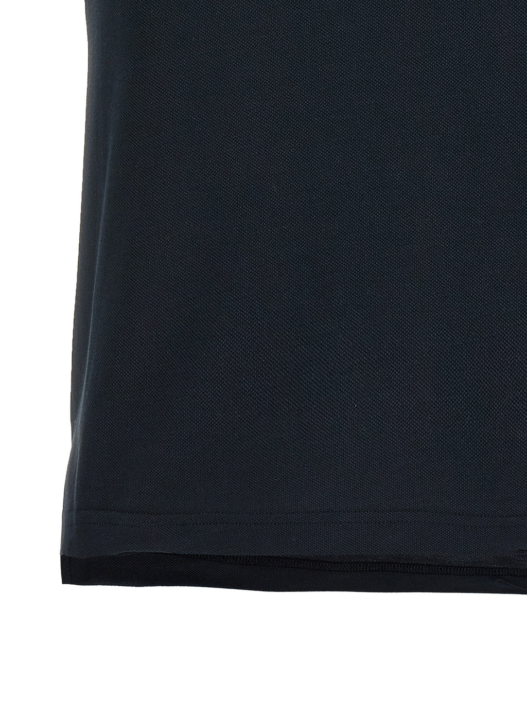 Chemise polo en coton bleu de Balenciaga, vue de face avec col et boutons visibles.