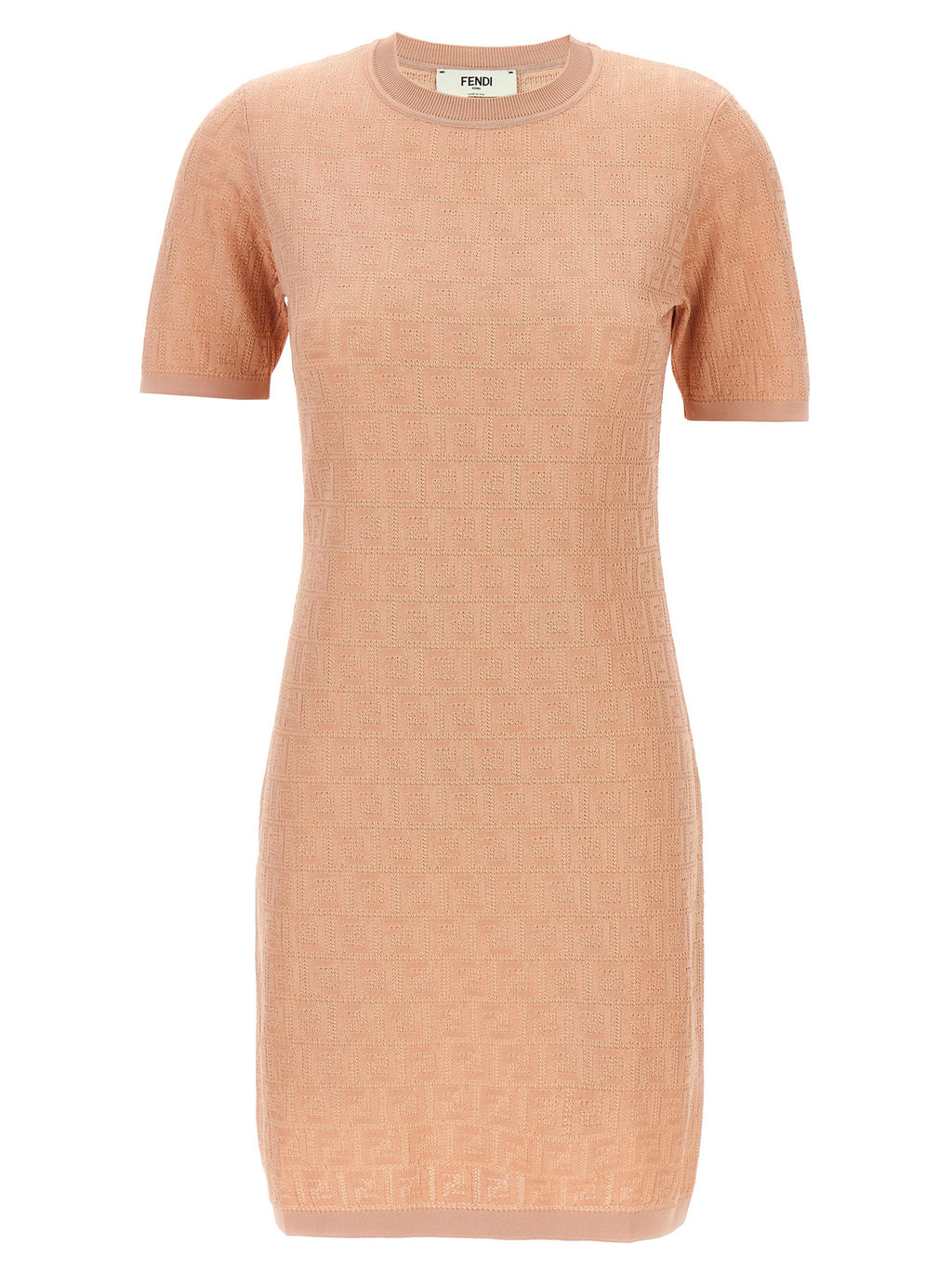 Robe courte en coton multicolore de Fendi, style élégant avec motif coloré, idéale pour une tenue chic et décontractée.