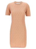 Robe courte en coton multicolore de Fendi, style élégant avec motif coloré, idéale pour une tenue chic et décontractée.