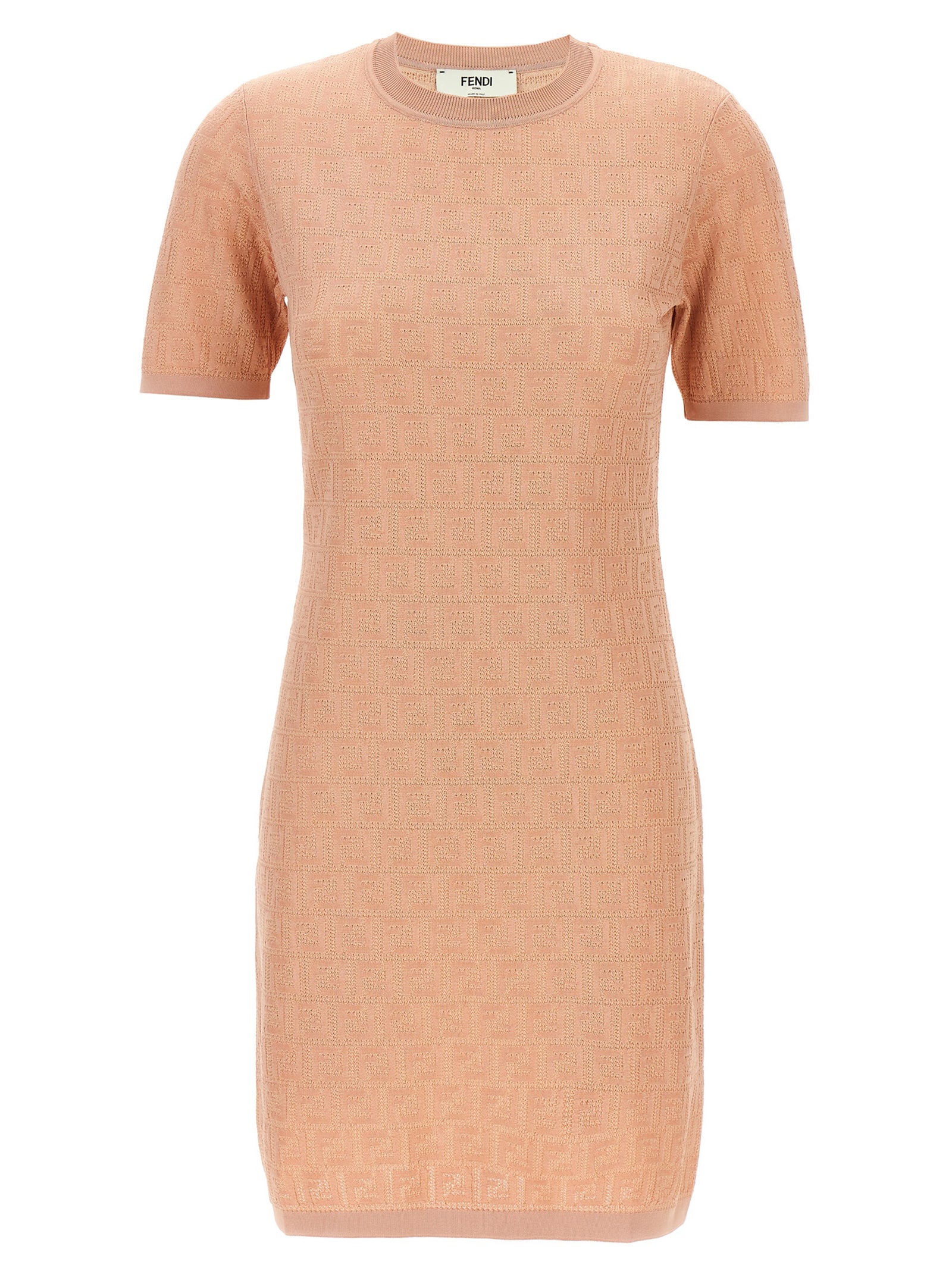 Robe courte en coton multicolore de Fendi, style élégant avec motif coloré, idéale pour une tenue chic et décontractée.