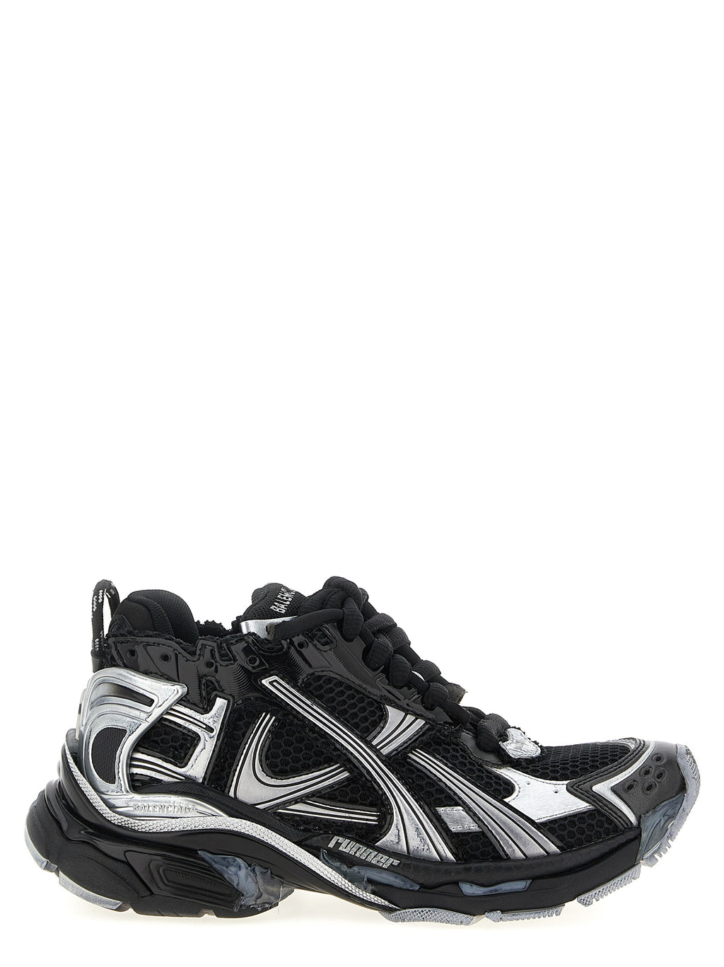 Chaussures de sport Balenciaga en polyéthylène noires avec design moderne et épuré, adaptées pour un style décontracté.