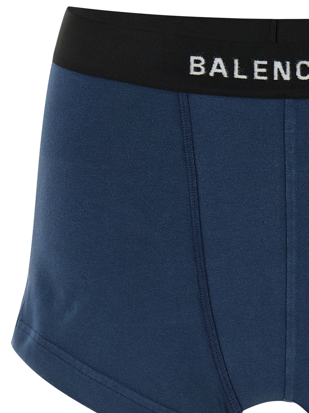 Jupe longue en coton bleue de la marque Balenciaga, coupe fluide et élégante, visible avec détails de couture.