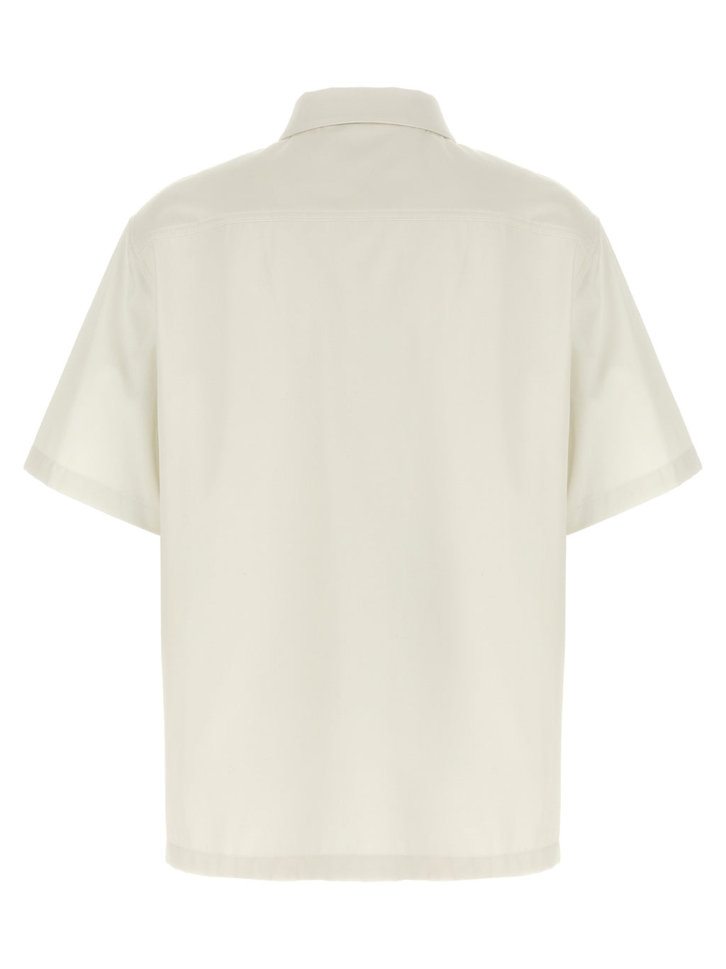 Chemise beige en coton Givenchy avec col classique et manches longues, vue de face.