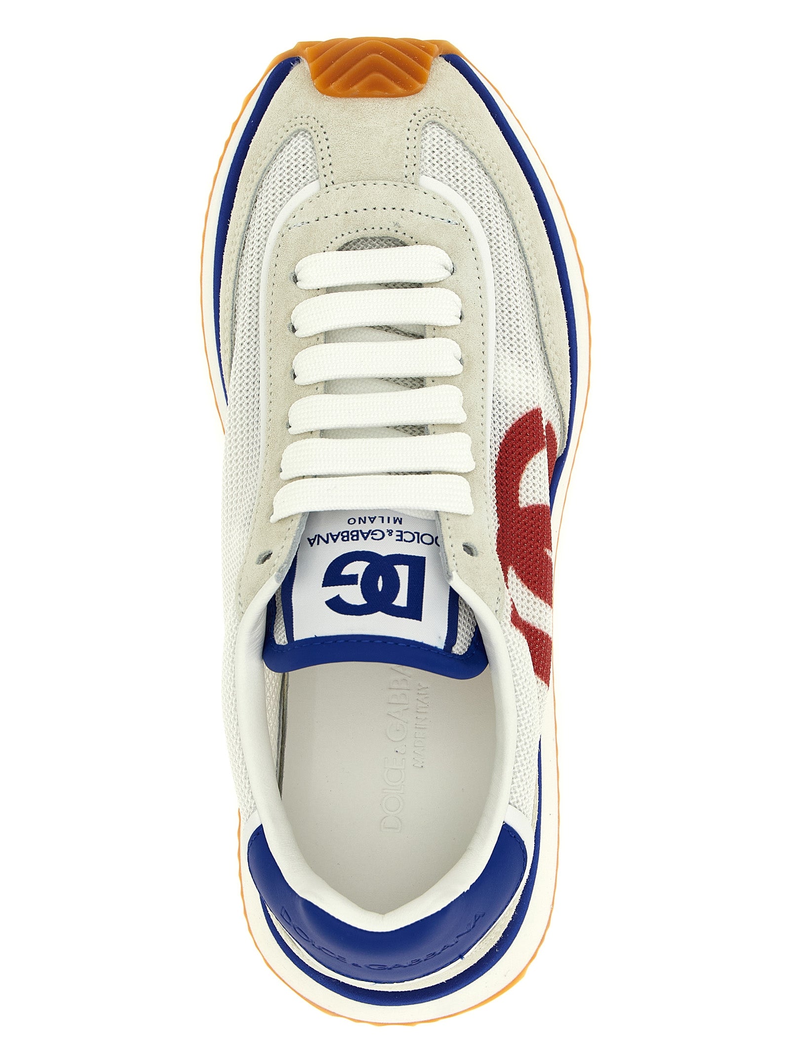 Chaussures de sport multicolores en polyester Dolce & Gabbana, sneakers athlétiques élégants avec design coloré et moderne.