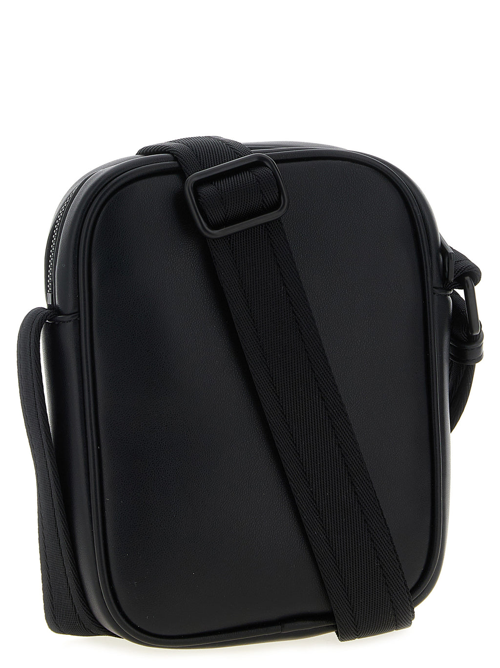Sac bandoulière en polyéthylène noir Diesel, avec logo Diesel visible, mode pratique et moderne pour le quotidien.