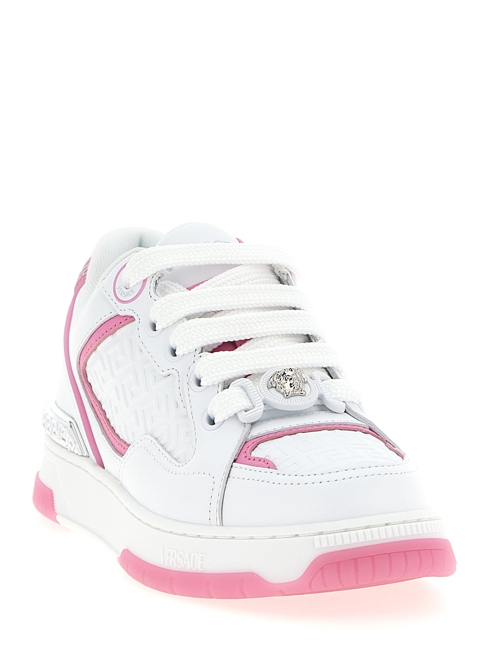 Versace Multicolor-Sneaker aus Kalbsleder