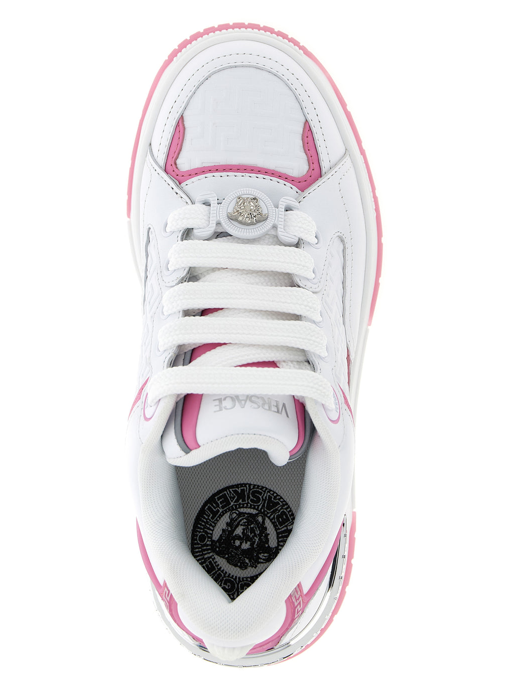Versace Multicolor-Sneaker aus Kalbsleder