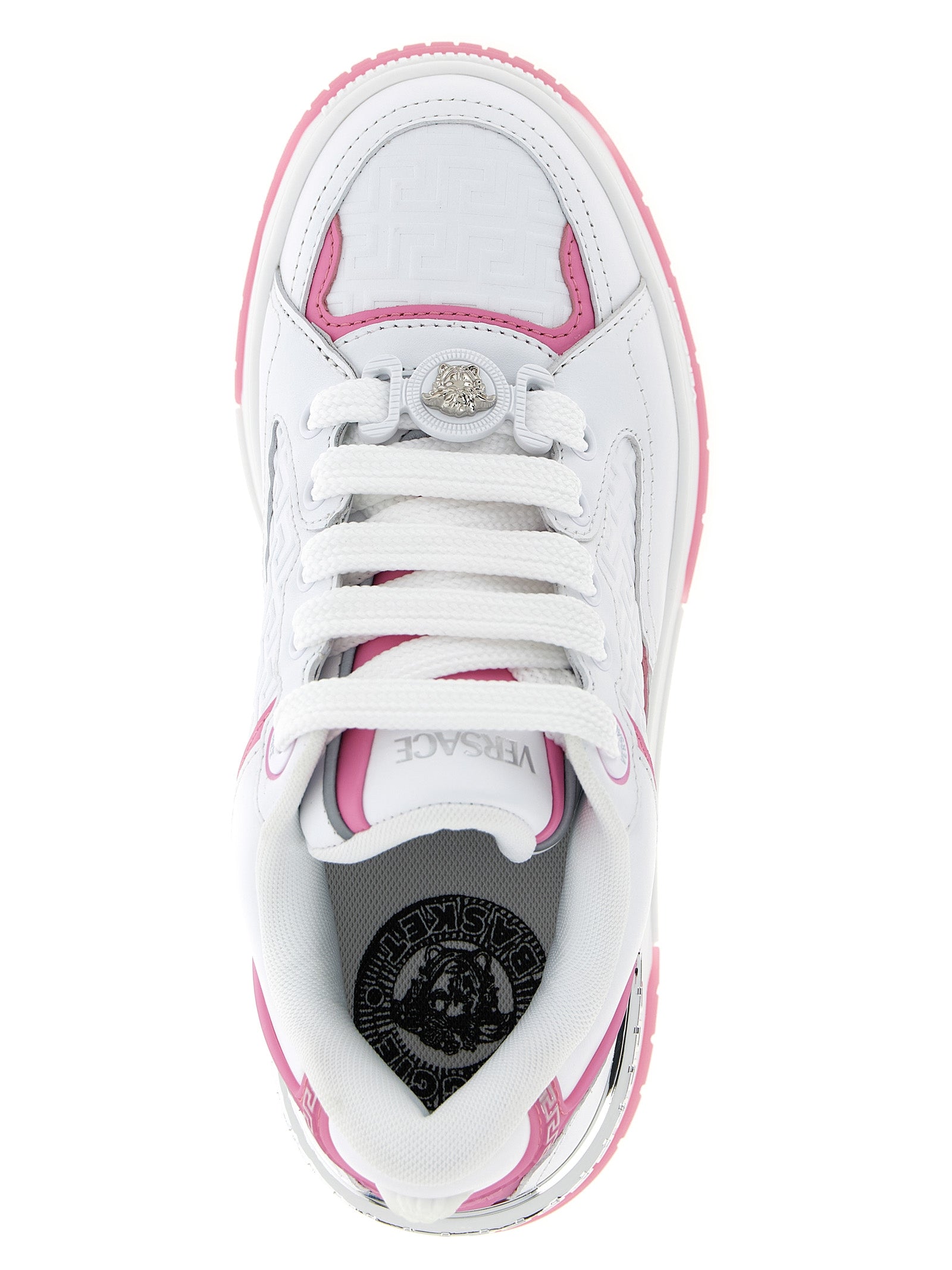 Versace Multicolor-Sneaker aus Kalbsleder