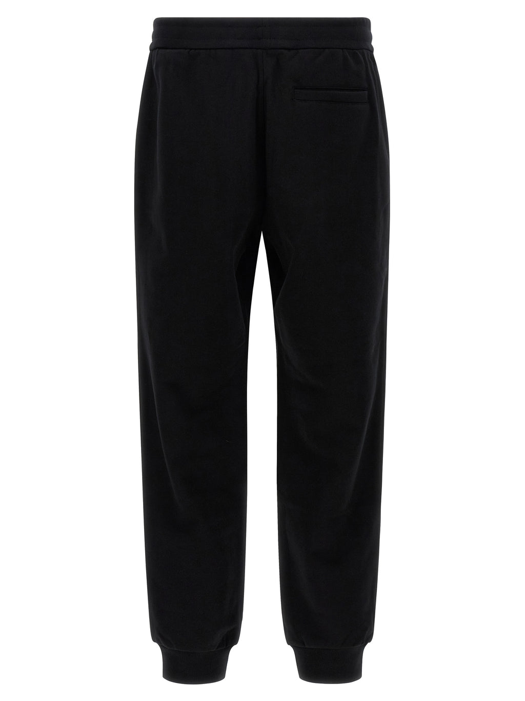 Pantalons de jogging en coton noir de la marque Versace, vêtements de sport décontractés pour hommes.