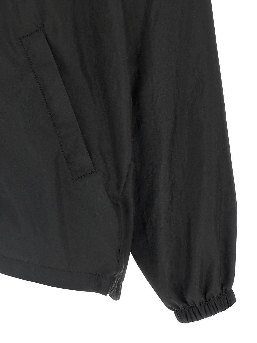 Veste shell en polyester noire de Balenciaga, coupe moderne avec détails résistants et style tendance.