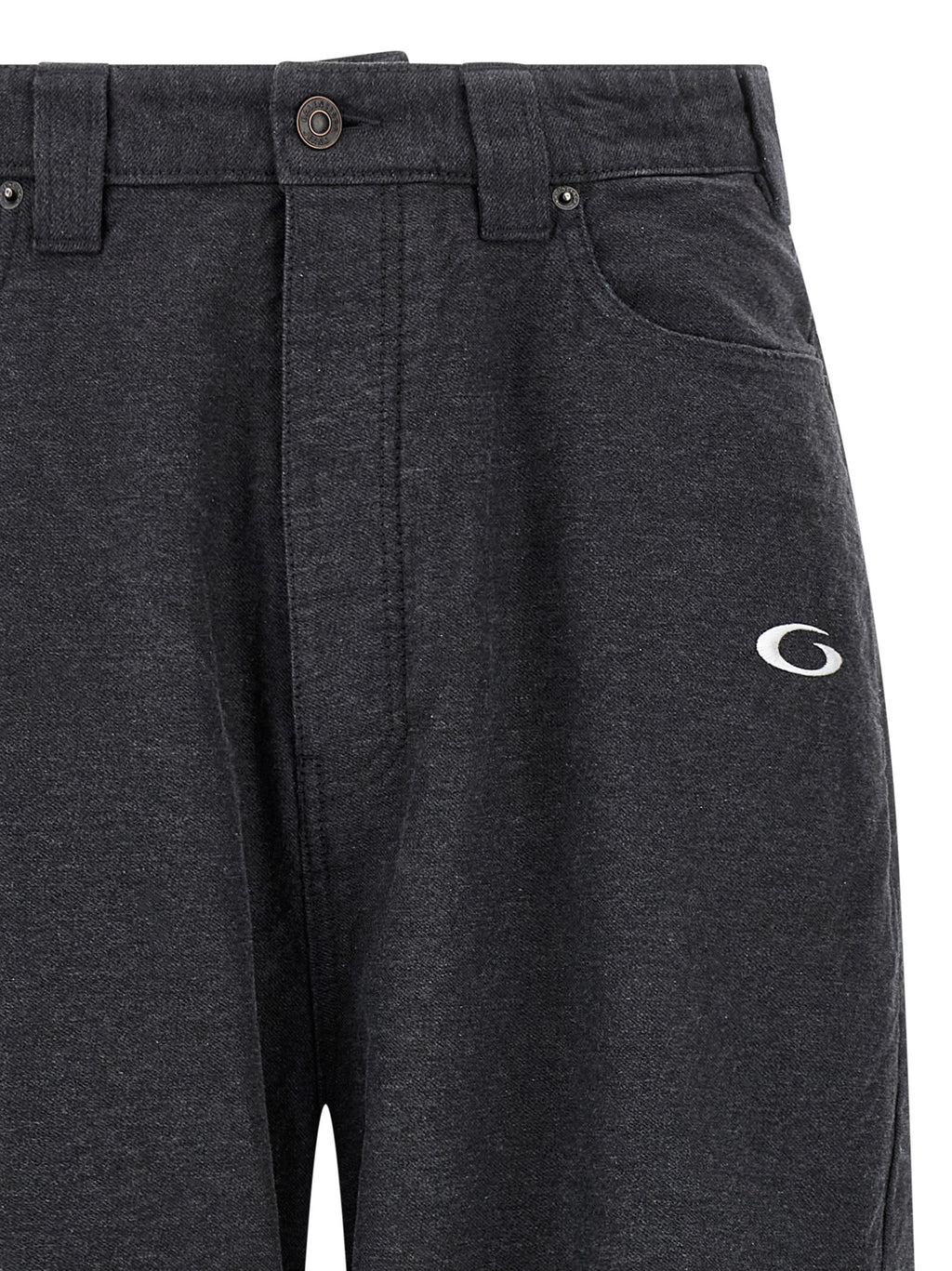 Pantalon décontracté gris en coton de la marque Balenciaga, avec coupe confortable et style moderne.