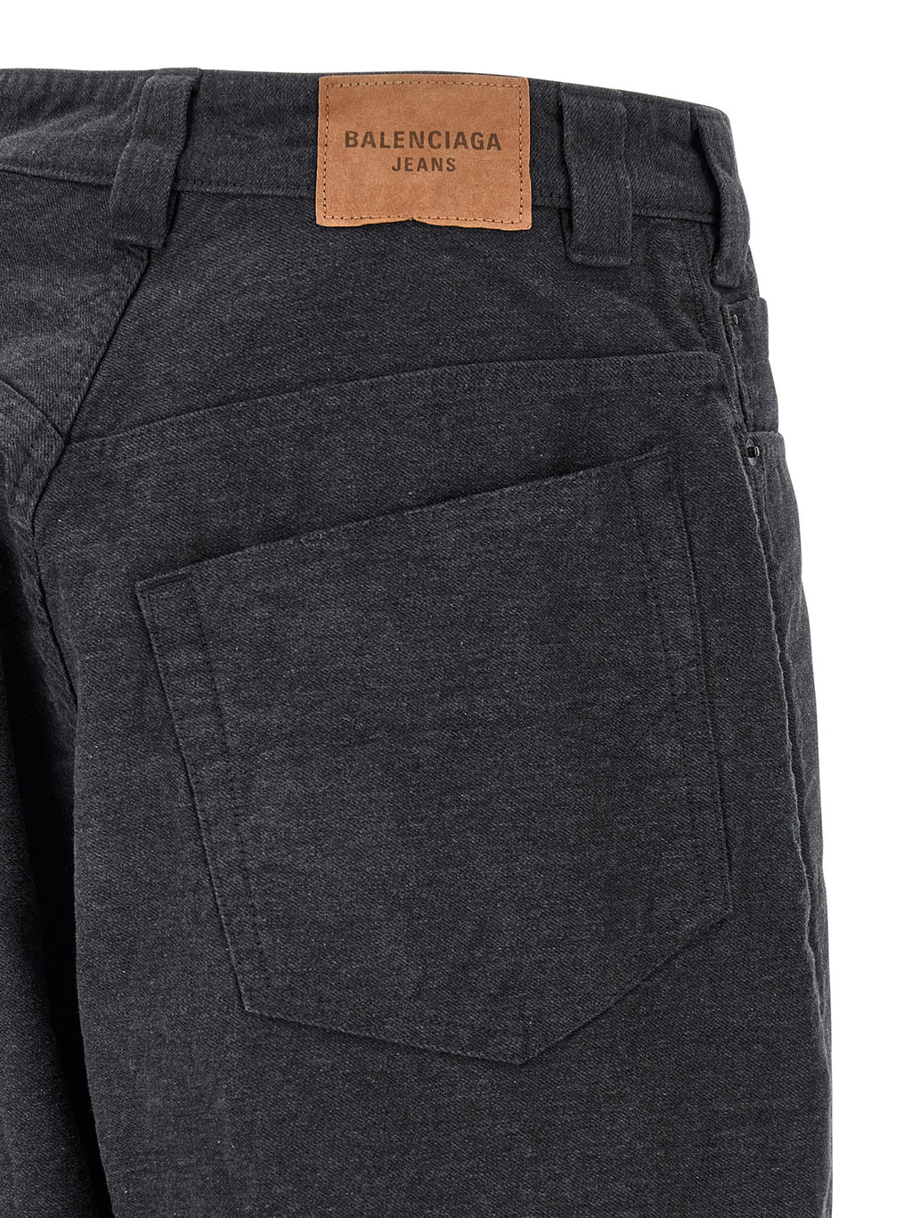 Pantalon décontracté gris en coton de la marque Balenciaga, coupe confortable et style moderne.