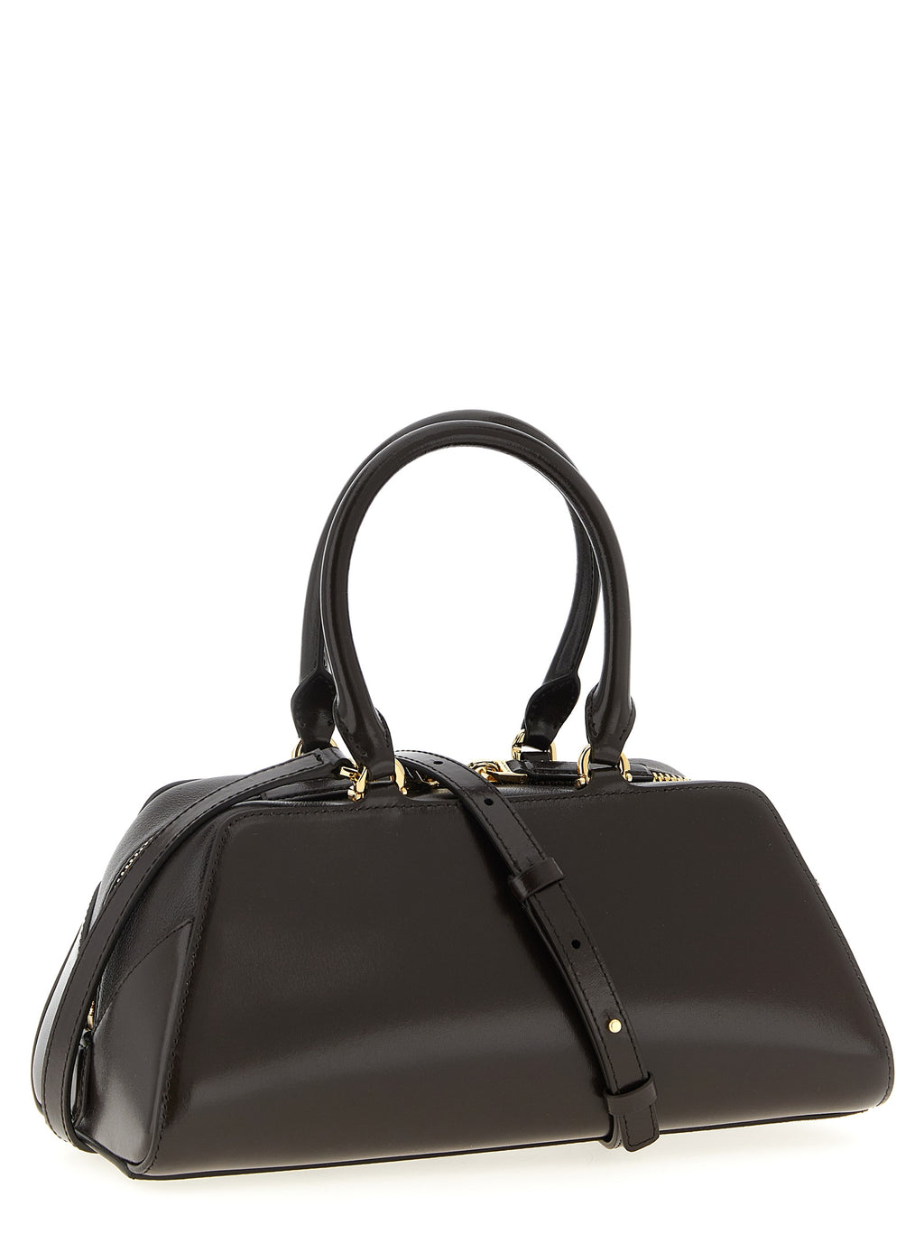 Sac à main Givenchy en cuir de veau marron, élégant et sophistiqué, avec détails raffinés.