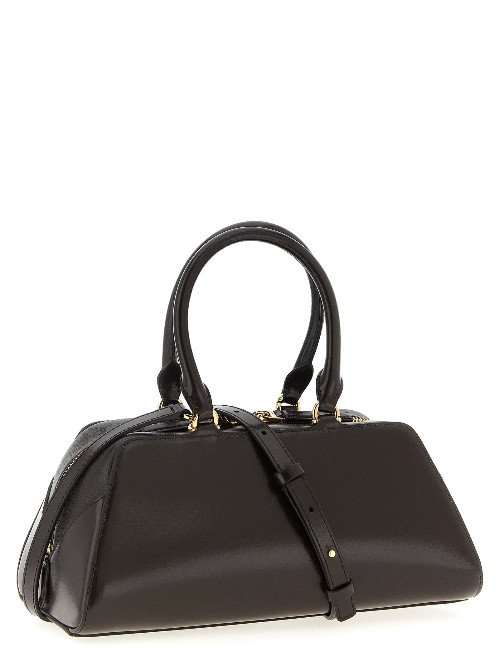 Sac à main Givenchy en cuir de veau marron, élégant et sophistiqué, avec détails raffinés.