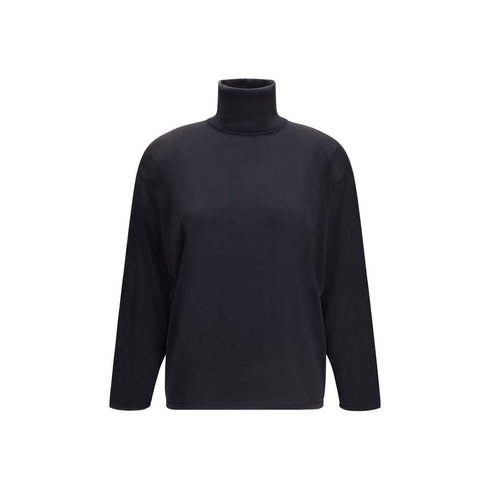 Sweatshirt en soie noire de Gucci, style décontracté avec logo Gucci visible, confort et élégance pour un look tendance