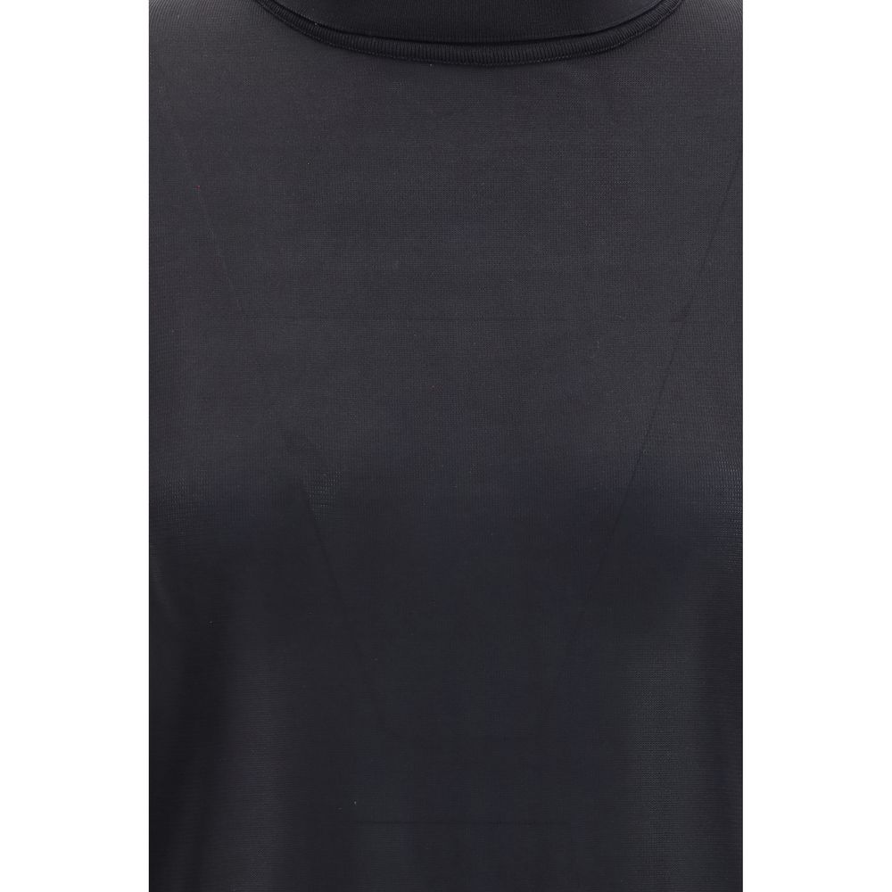 Sweatshirt en soie noire Gucci avec logo brodé, manches longues et coupe décontractée, vue de face.