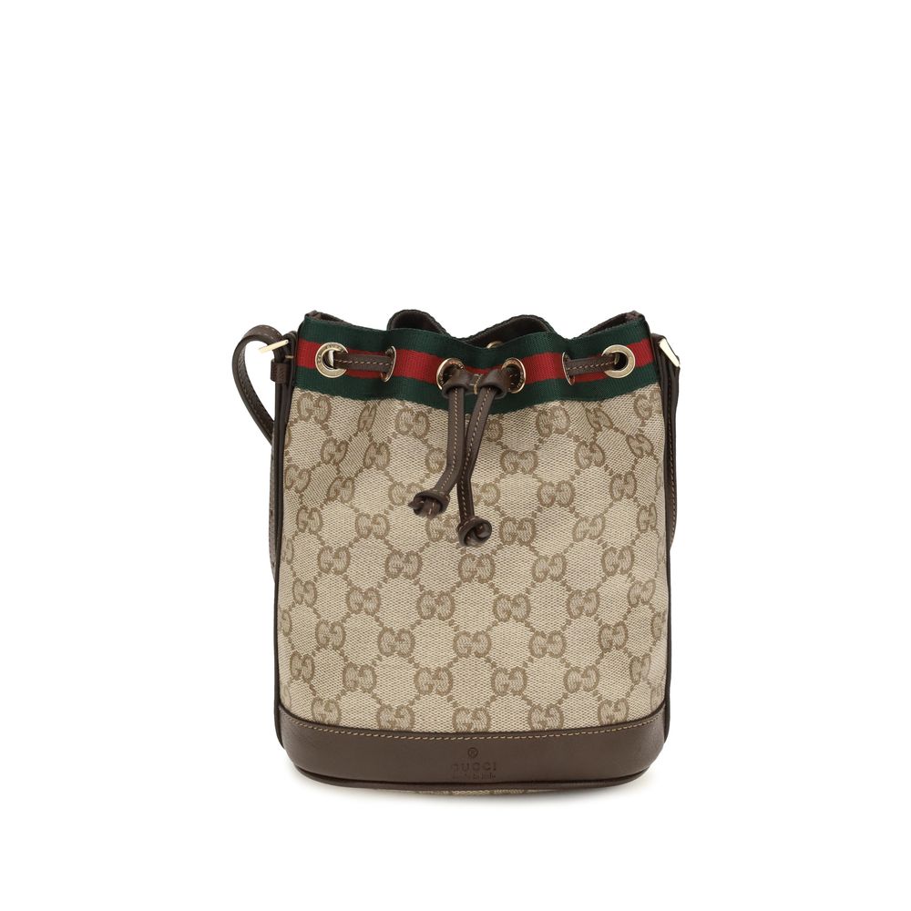 Gucci Beigefarbene Korbtasche aus Baumwolle
