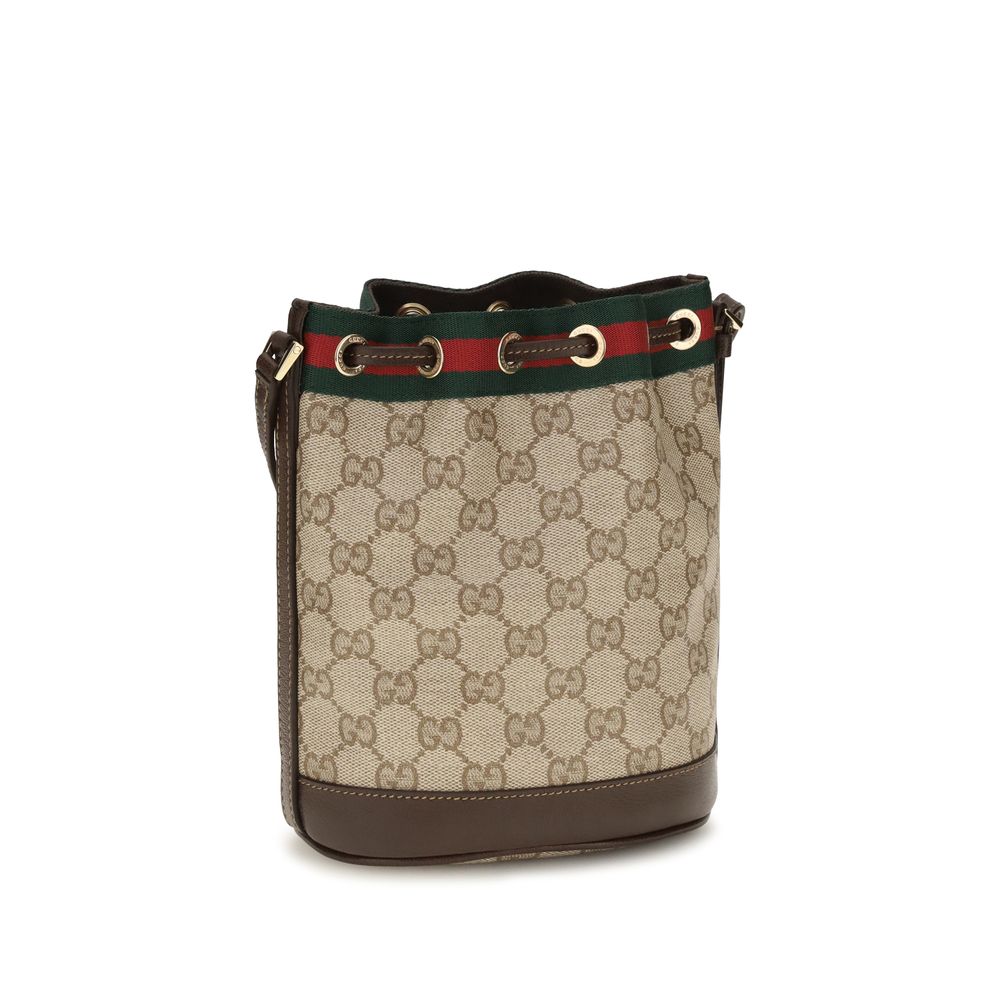 Gucci Beigefarbene Korbtasche aus Baumwolle