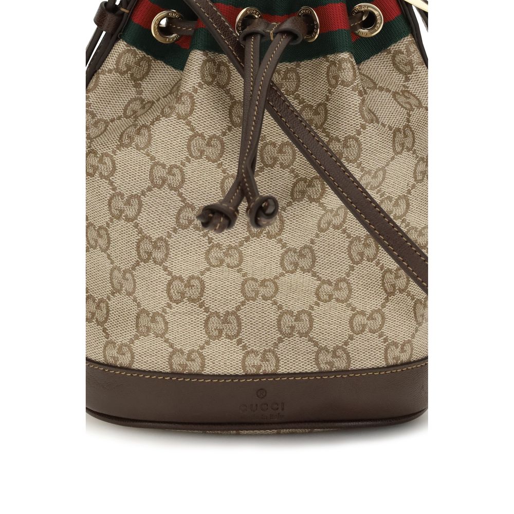 Gucci Beigefarbene Korbtasche aus Baumwolle
