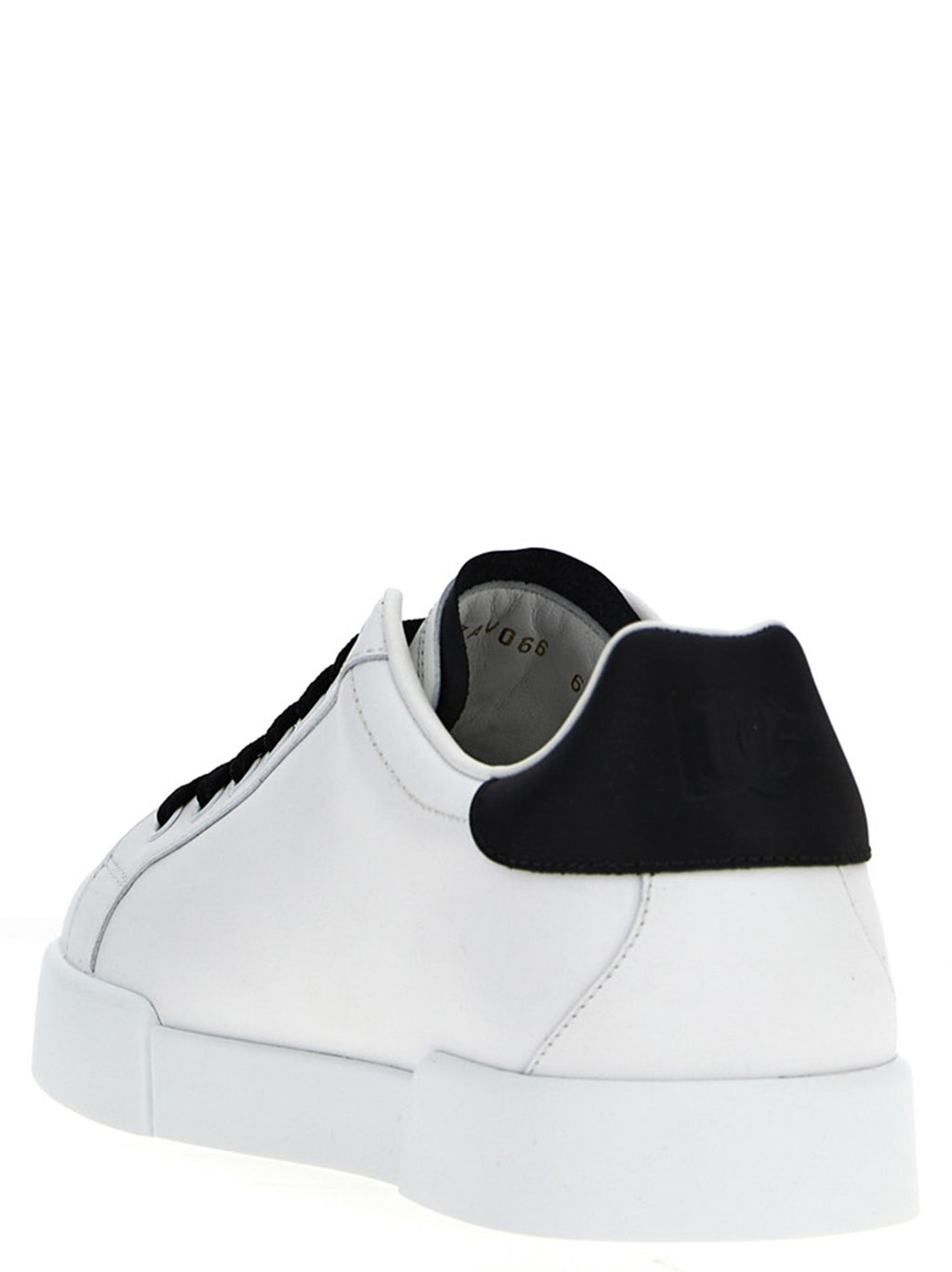 Baskets basses Dolce & Gabbana en cuir bicolore pour femmes, style décontracté et élégant, vue de face.