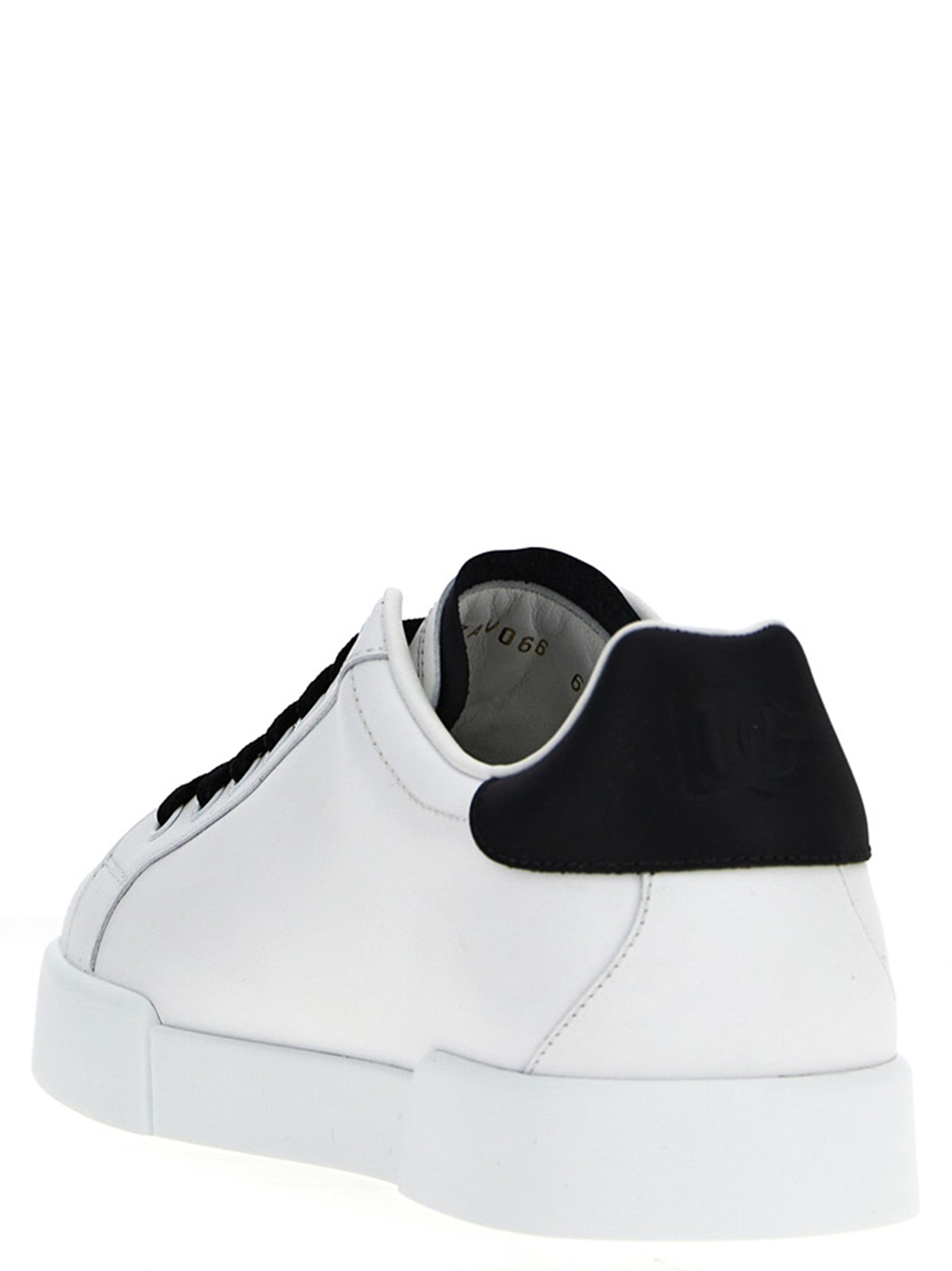 Baskets basses Dolce & Gabbana en cuir bicolore pour femmes, style décontracté et élégant, vue de face.