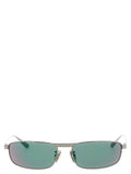 Lunettes de soleil Balenciaga en acier inoxydable multicolore avec monture élégante et design moderne.