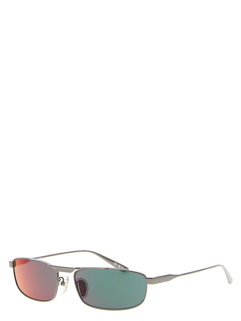 Lunettes de soleil Balenciaga multicolores en acier inoxydable avec monture élégante et design moderne.