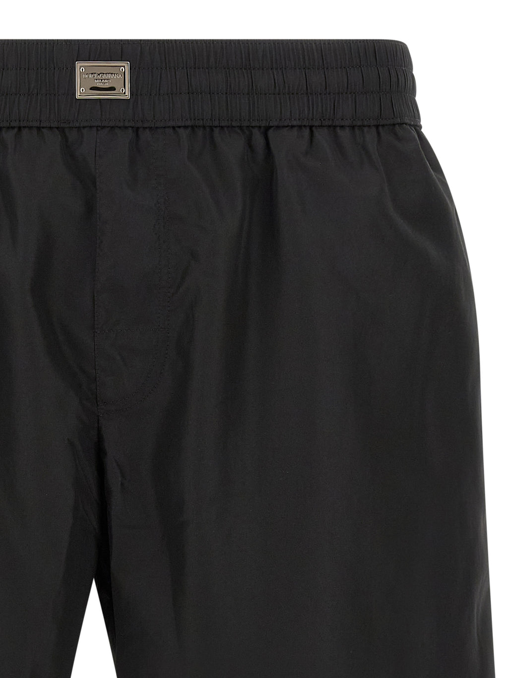 Short de bain en polyamide noir Dolce & Gabbana, style élégant avec logo de la marque visible.