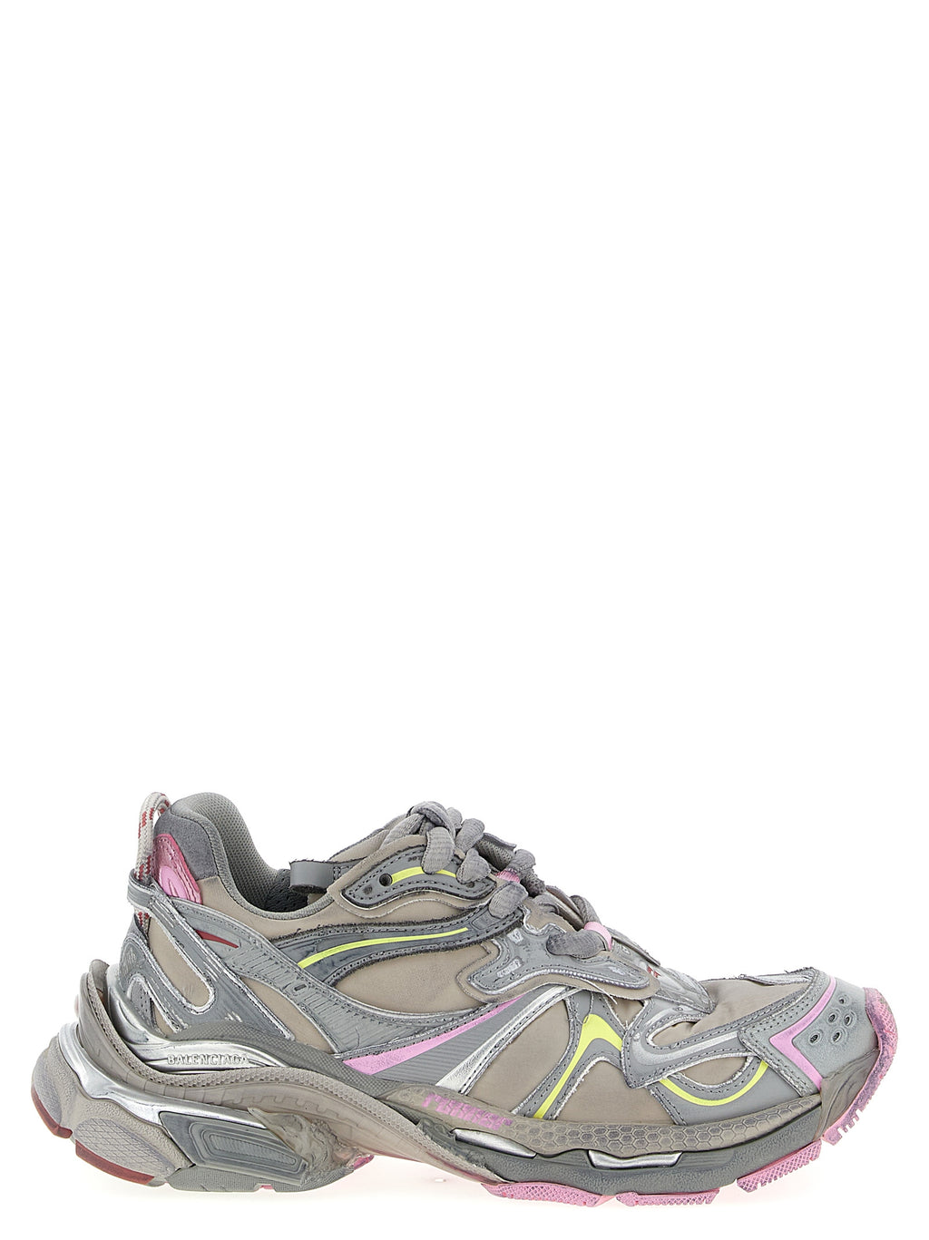 Chaussures de sport Balenciaga multicolores en polyéthylène, sneakers athlétiques modernes avec design coloré.