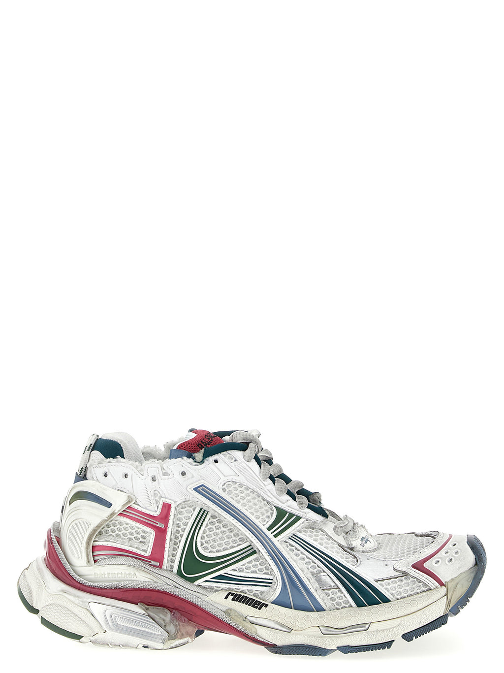Chaussures de sport Balenciaga multicolores en polyéthylène, sneakers athlétiques modernes et colorés.