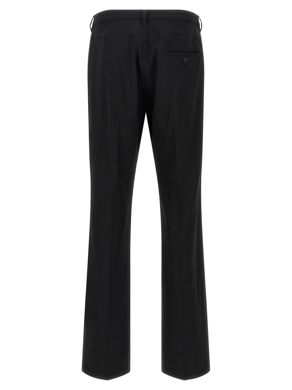 Pantalon noir en laine Balenciaga, style élégant et moderne, avec coupe ajustée et finition soignée.