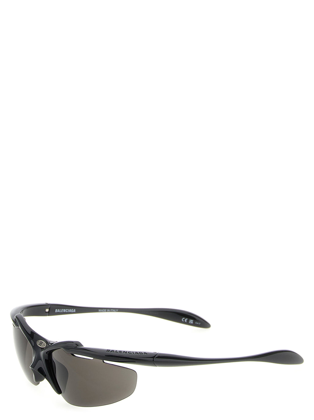Lunettes de soleil noires Balenciaga en polyamide avec monture élégante et design moderne.