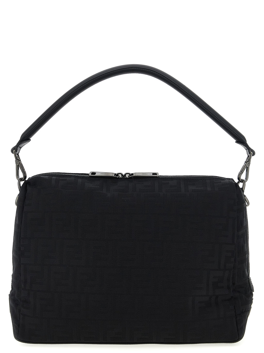 Sac à bandoulière Fendi noir en polyamide, design élégant avec détails sophistiqués, idéal pour un style chic et pratique.