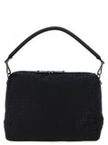 Sac à bandoulière Fendi noir en polyamide, design élégant avec détails sophistiqués, idéal pour un style chic et pratique.